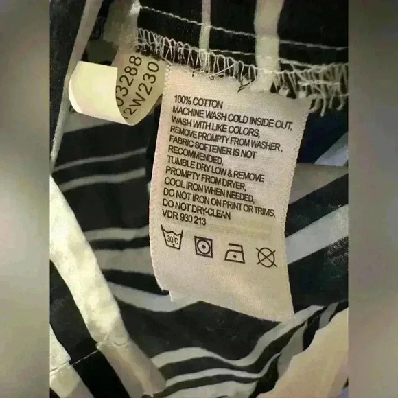 Nautica Women Black And White Long Sleeve Button-Down Shirt Large - Picture 4 of 8